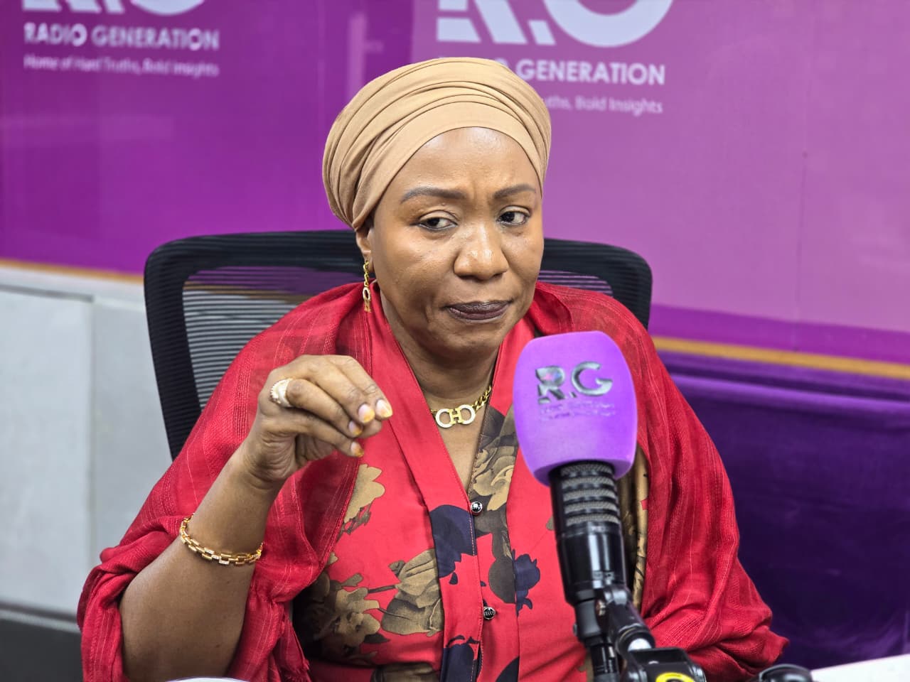 Hamida Kibwana during a Radio Generation interview